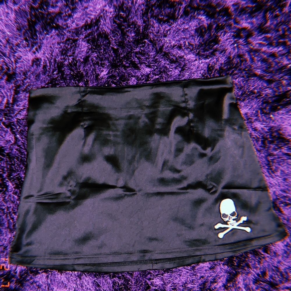 Plus Size Satin Skirt